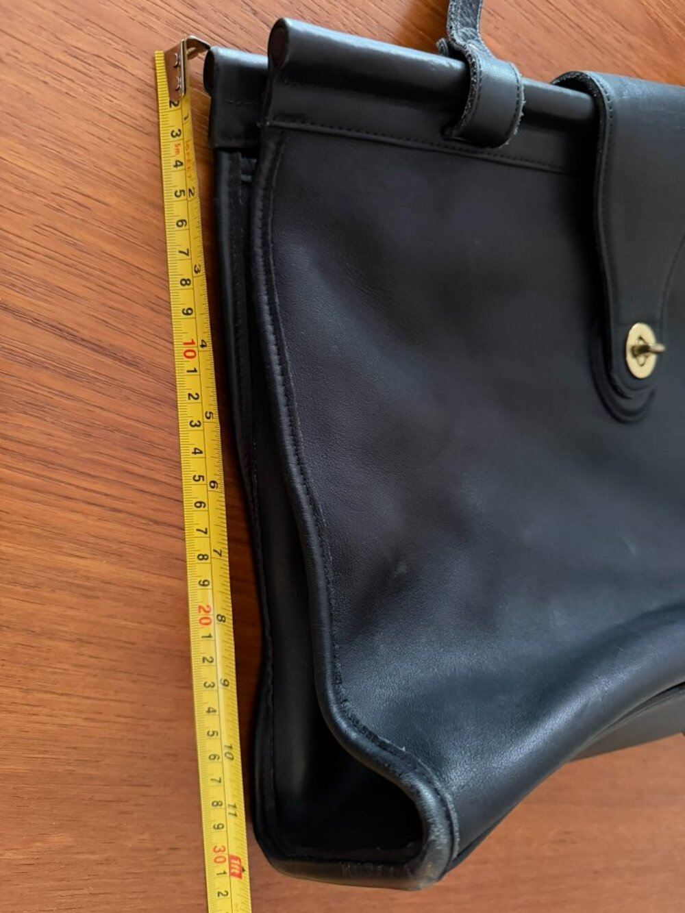 Vintage Coach Barclay Tote Black Glovetanned leather Briefcase #9096 - Picture 10 of 15